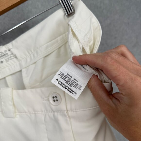 Nike Womens Dri-Fit Golf Tour Shorts Size 8 White Performance Stretch 10" Inseam - Picture 6 of 11